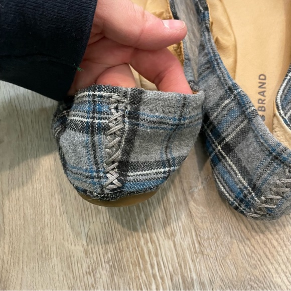 LUCKY BRAND Erin Plaid Ballet Flats - Gray/Blue Size 9.5 - Picture 6 of 9
